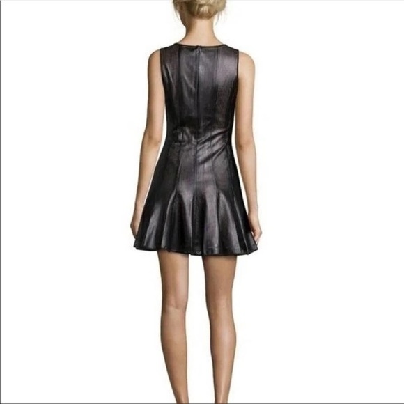 Jay Godfrey vegan leather fit and flare dress - Picture 2 of 7